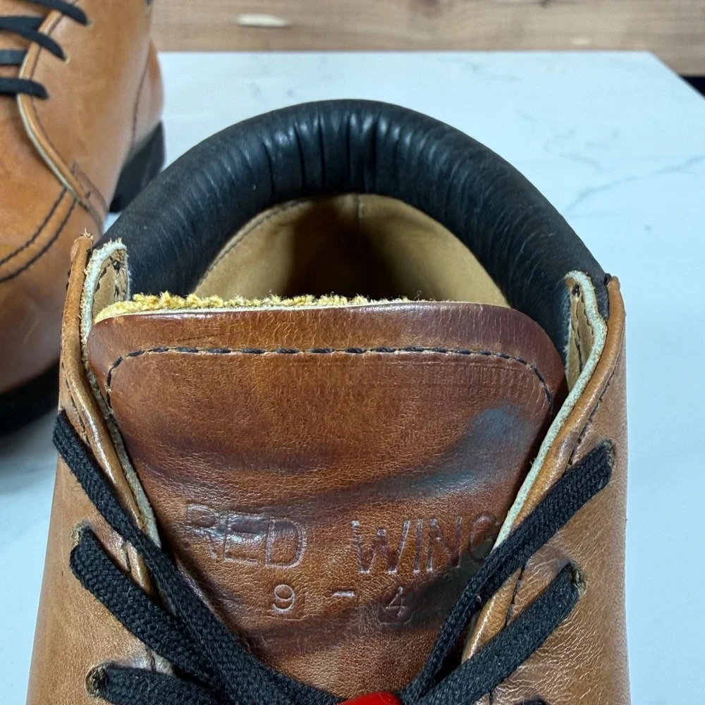 Red Wing Mens Vintage Leather Chukka‎ Oxford Shoes Brown Size 8.5 AA USA